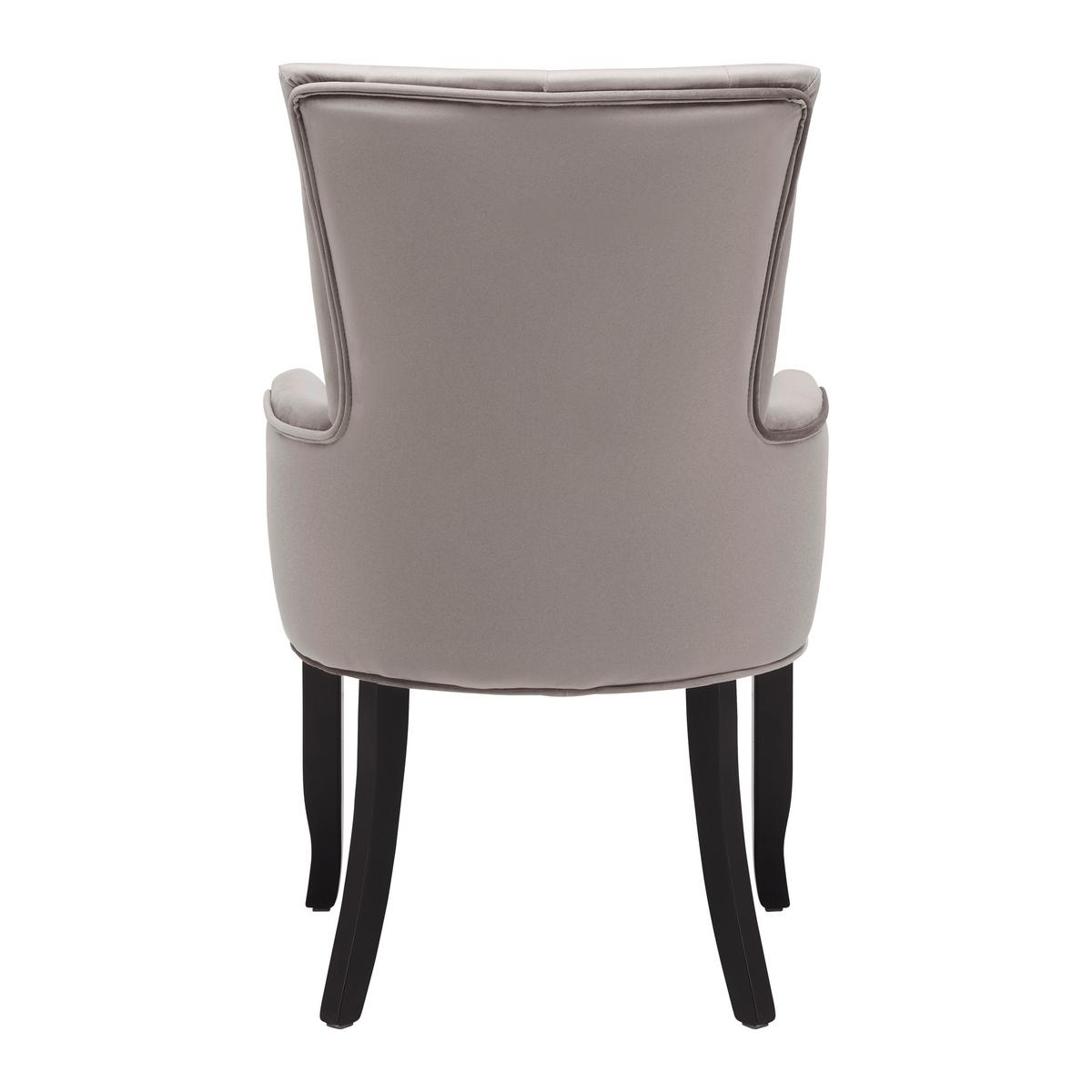 KRZESŁO Z PODŁOKIETNIKAMI MILO - jasnoszary/kolor sosnowy, Modern, drewno/tkanina (56/96/64cm) - Bessagi Home