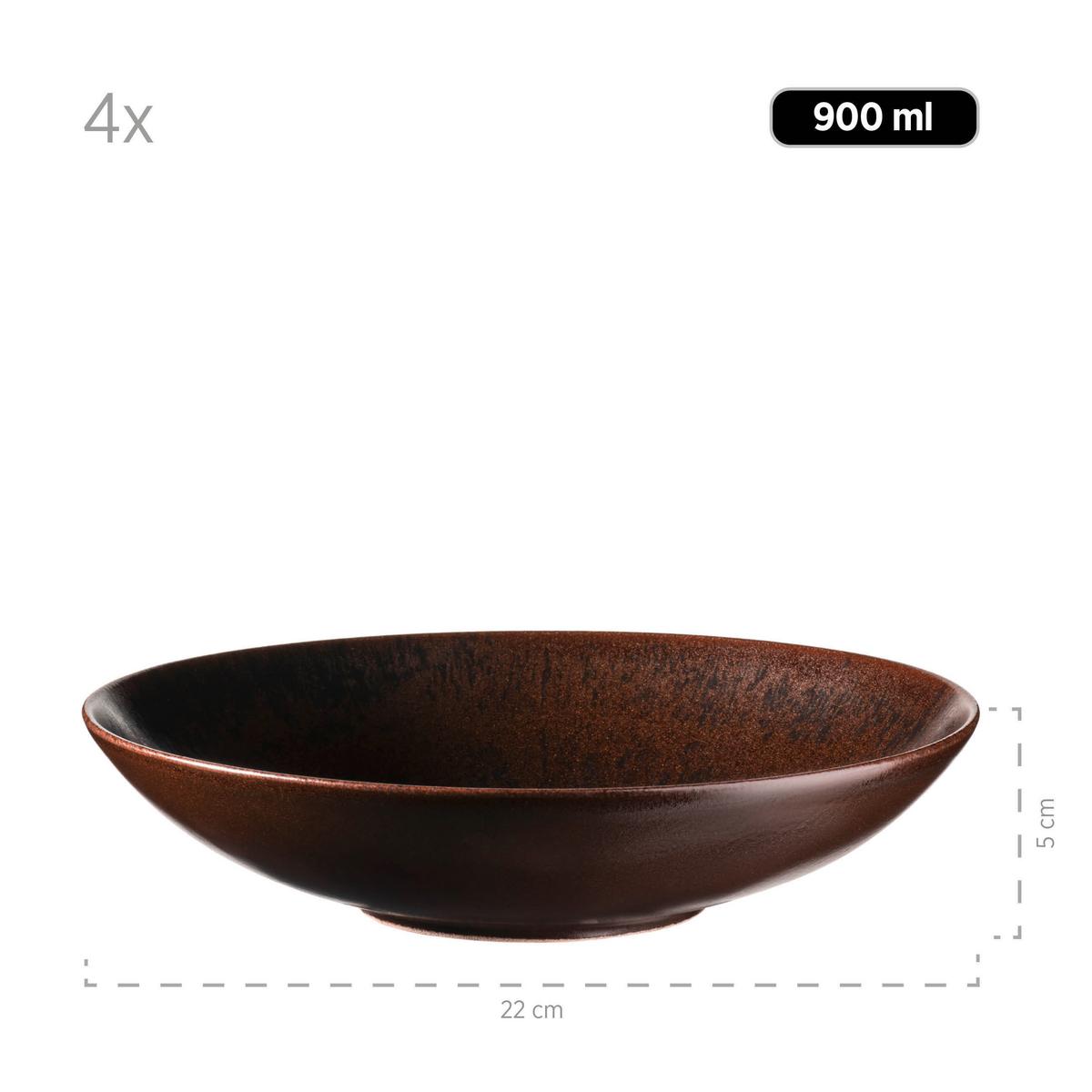 TAFELSERVICE METALLIC BRONZE - Dunkelbraun, Basics, Keramik - Mäser