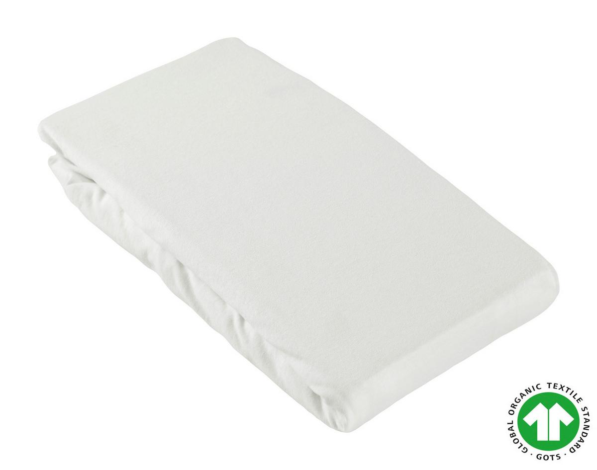 Fixleintuch Bio Greta in Weiss ca. 100x200cm - Weiss, Modern, Textil (200/100/30cm) - ecoTree