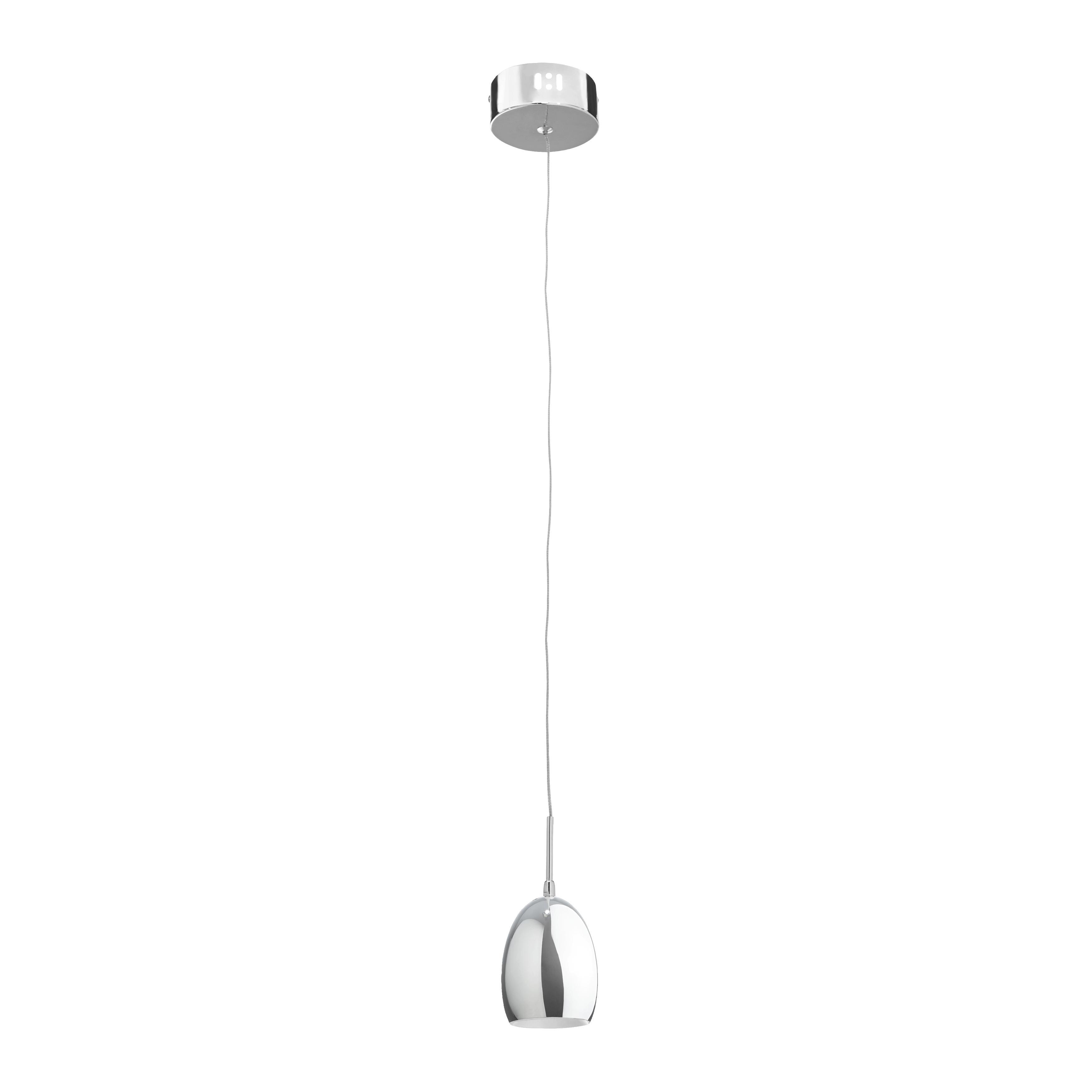 LED-Hängeleuchte max. 3 Watt 'Leonita' - Chromfarben, MODERN, Metall (7,5/7,5/120cm) - Bessagi Home