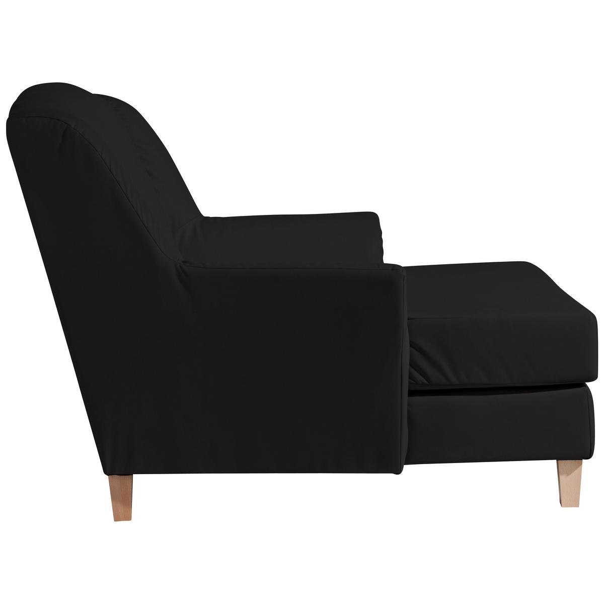 XXL-SESSEL JUDITH - Schwarz/Naturfarben, MODERN, Holz/Holzwerkstoff (136/107/142cm) - Max Winzer