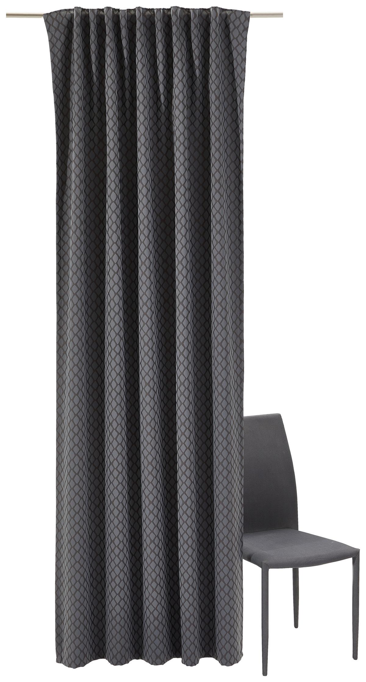 ZASŁONA GOTOWA LUNA - ciemnoszary, Konventionell, tkanina (140/245cm) - Dieter Knoll