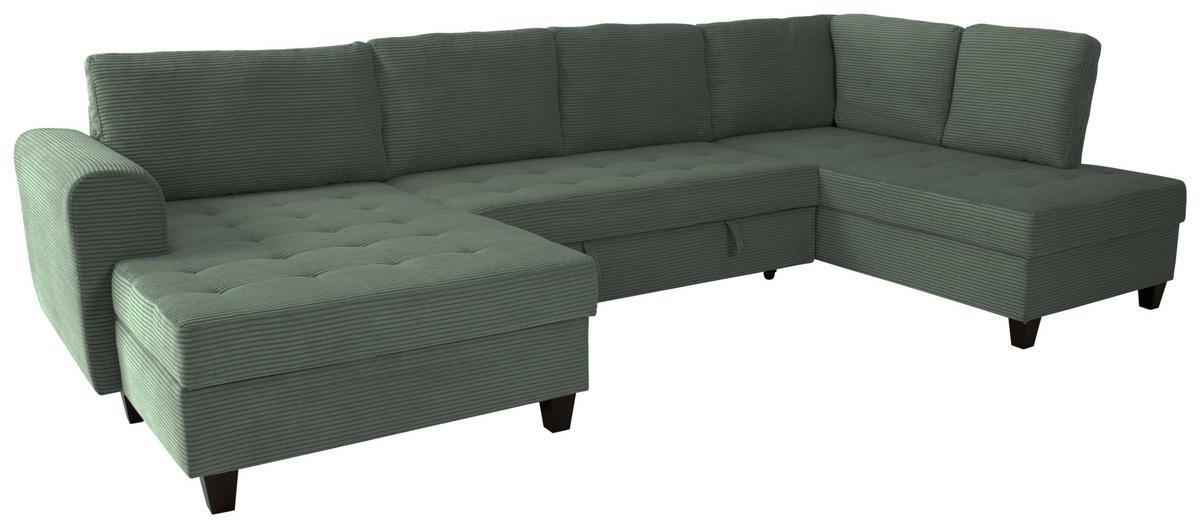 Kutna Garnitura Moritz - zelena, Trend, tekstil (155/324/178cm)