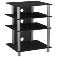 Mizica Za Hi-fi Naprave Bilus, Črno Srebrna, 54 Cm - srebrne barve/črna, Konvencionalno, kovina/steklo (54/70/47cm) - MID.YOU