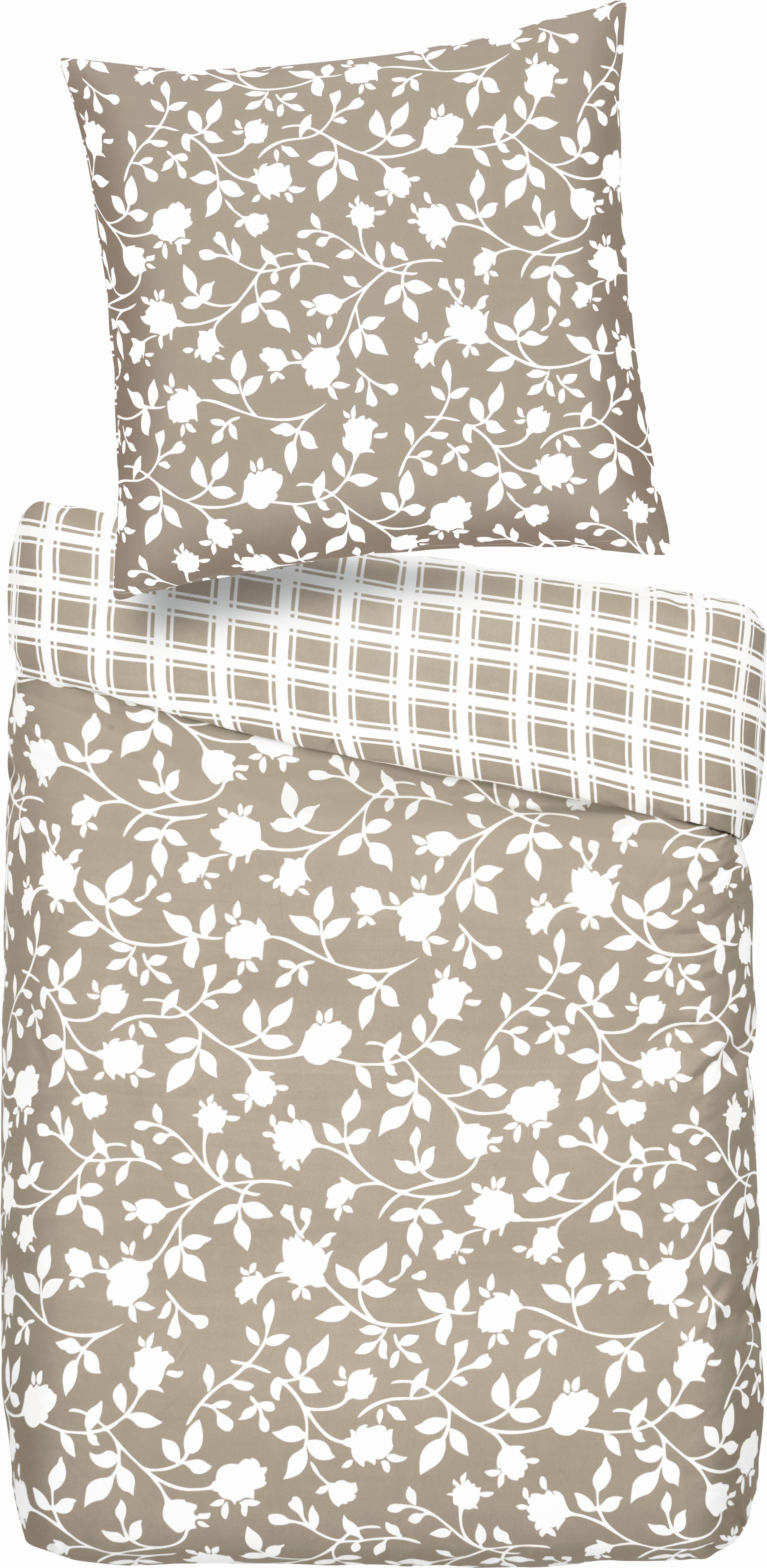 Bettwäsche Sarah ca. 135x200cm - Violett/Grau, Textil (135/200cm) - Based