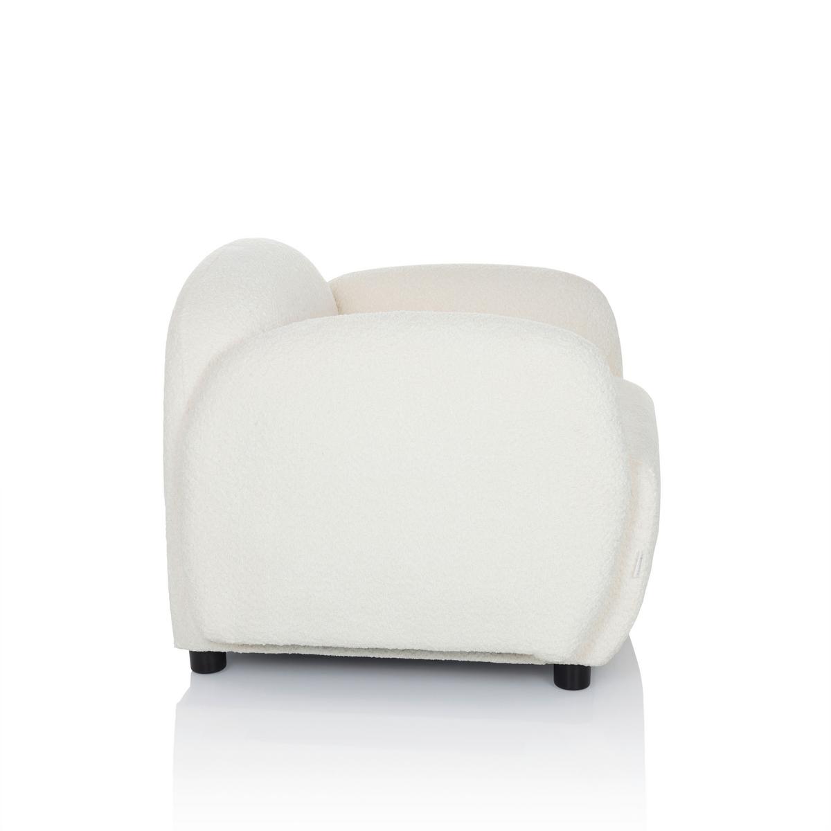 Naslanjač Verduna, Bela - črna/bela, Moderno, umetna masa/tekstil (87/65/76cm) - MID.YOU