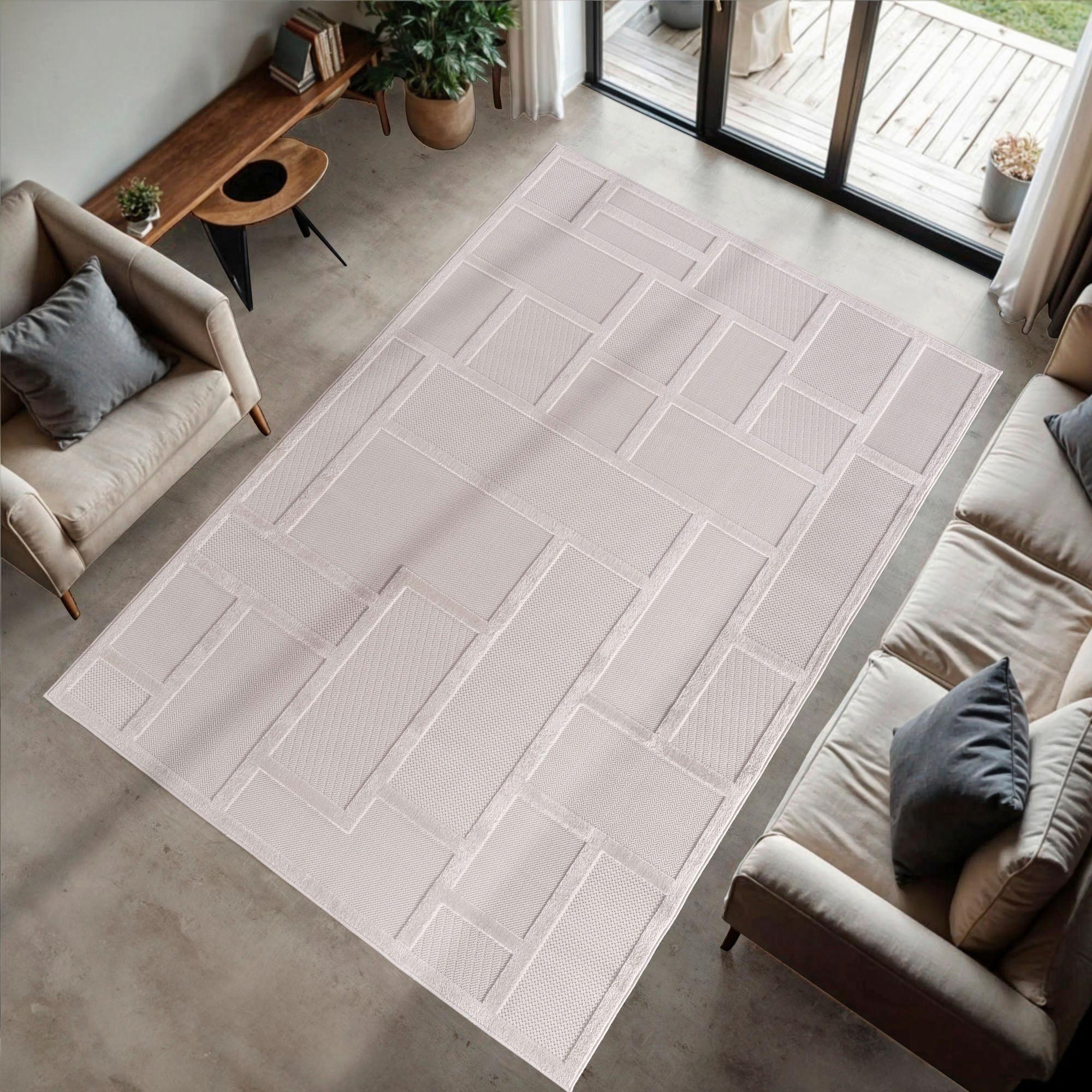 Flachwebeteppich Doha Creme ca. 120x170cm - Creme, Design, Textil (120/170cm)