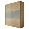 Dulap cu uși culisante INCLUDO - stejar Artisan/gri, Design (225/222/68cm) - Premium Living