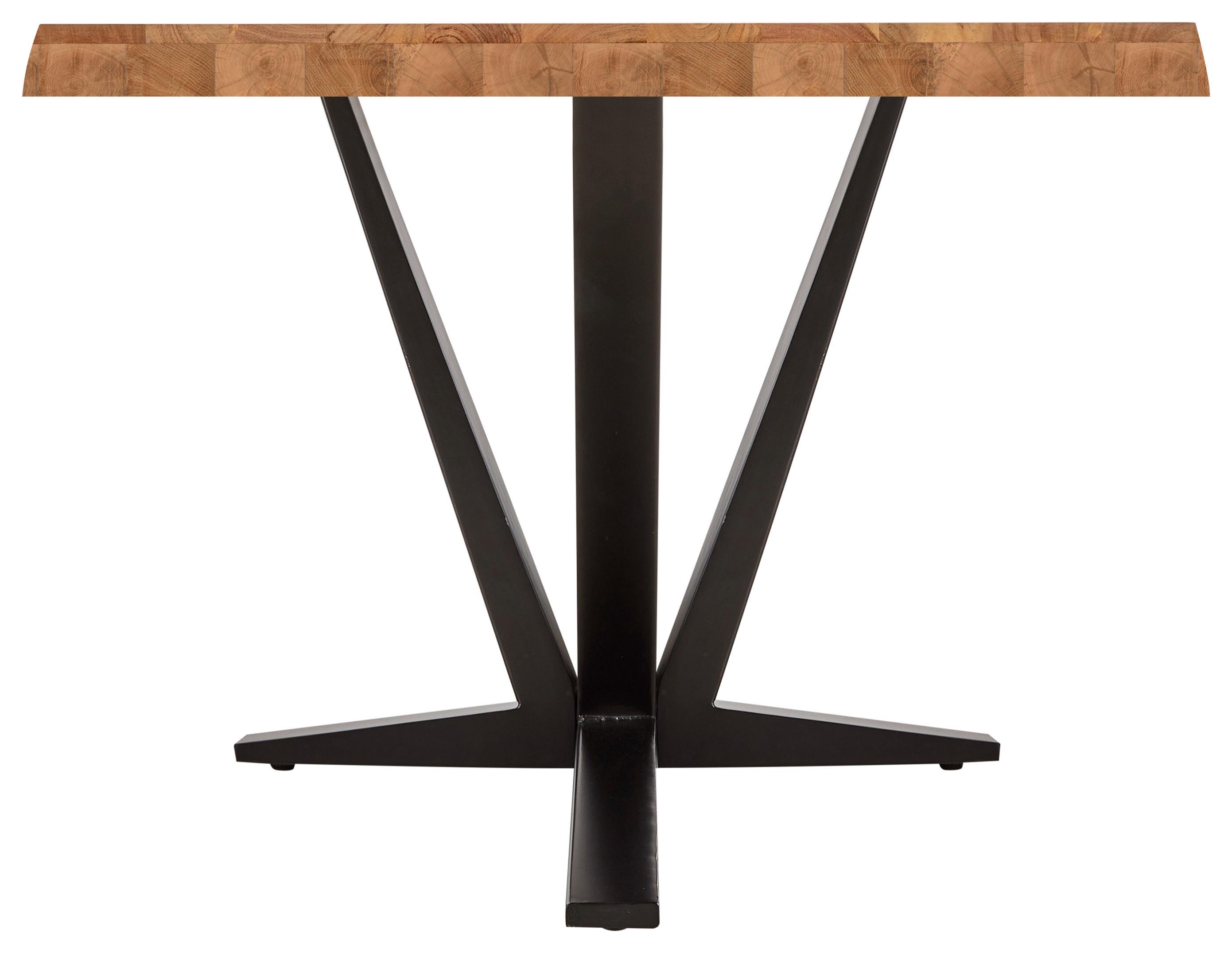 MATBORD VECTOR - svart/akaciefärgad, Modern, metall/trä (180/76/90cm) - Mömax