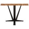 MATBORD VECTOR - svart/akaciefärgad, Modern, metall/trä (180/76/90cm) - Mömax