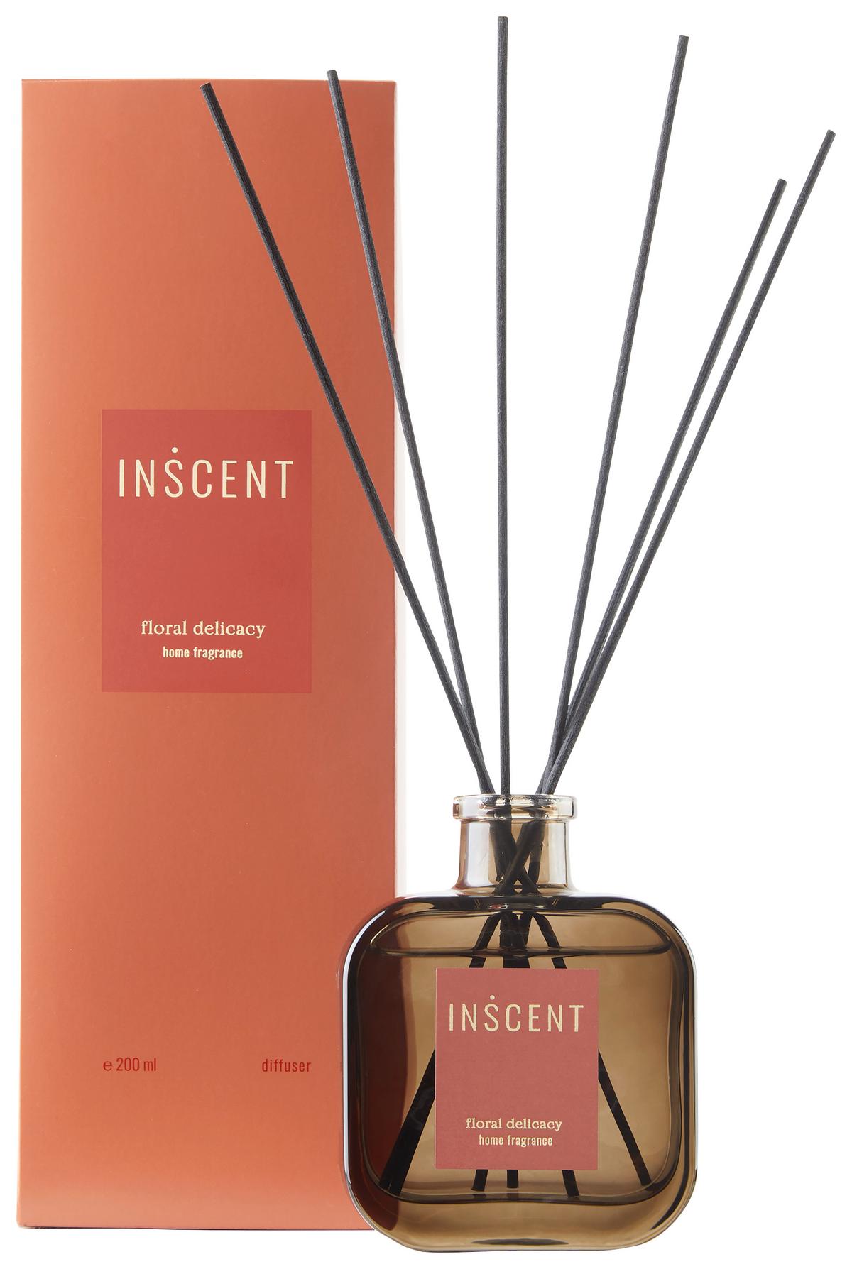Raumduft Floral Delicacy in Rot ca. 200ml - Klar/Rot, Design, Glas (200ml) - Inscent