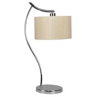 Stolna Svjetiljka Draga - boje kroma/krem, Konvencionalno, metal/tekstil (34/34/66cm)
