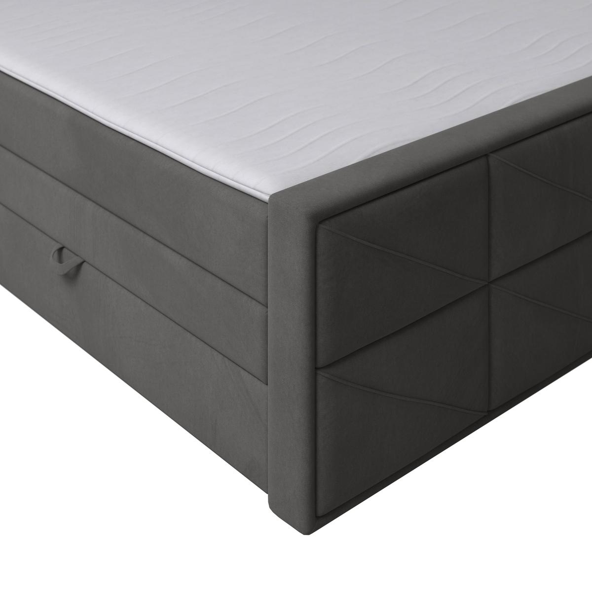 Boxspringbett Helsinki ca. 180x200 cm Anthrazit - MODERN, Holz/Kunststoff (180/200cm) - MID.YOU