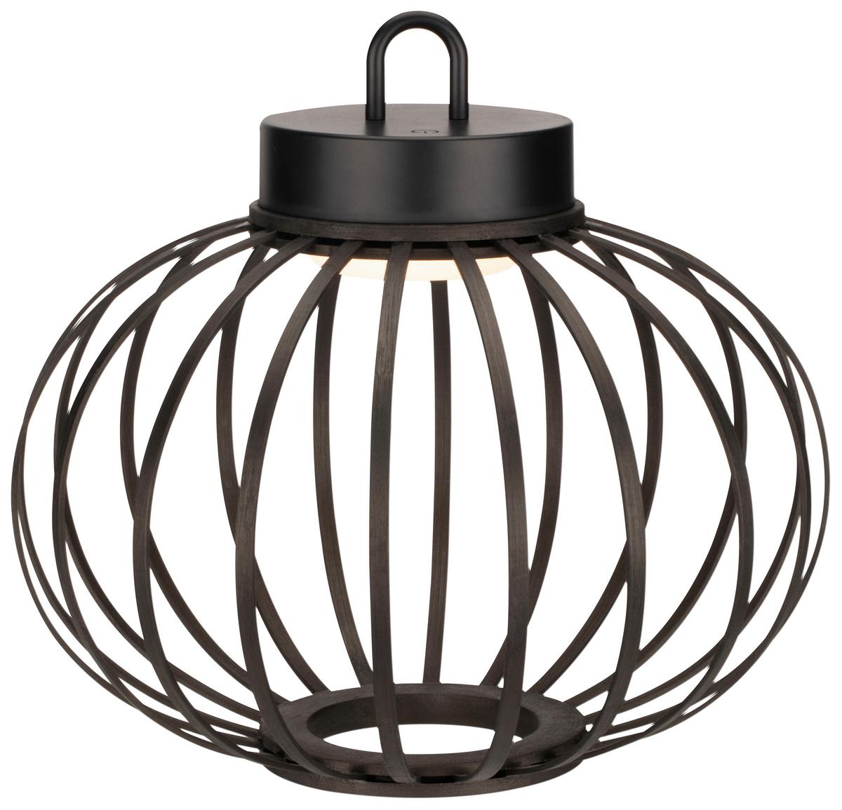LAMPA ZEWNĘTRZNA LED PUNO - czarny, Modern, tworzywo sztuczne/materiały naturalne (25/21,5cm) - Modern Living