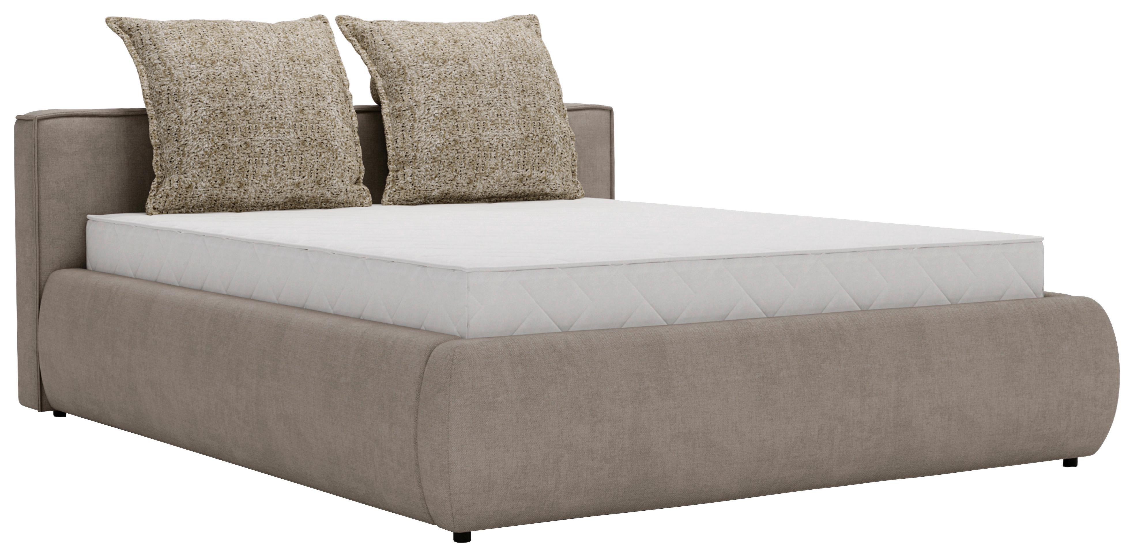 Polsterbett Olive Beige 180x200cm - Sandfarben/Beige, KONVENTIONELL, Holz/Kunststoff (180/200cm) - Mömax