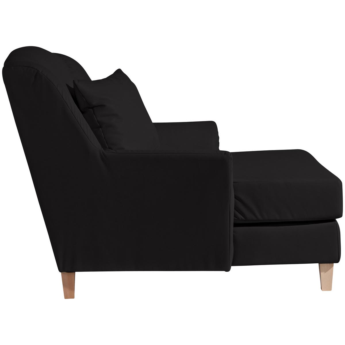 XXL-SESSEL JUDITH - Schwarz/Naturfarben, MODERN, Holz/Holzwerkstoff (136/107/142cm) - Max Winzer