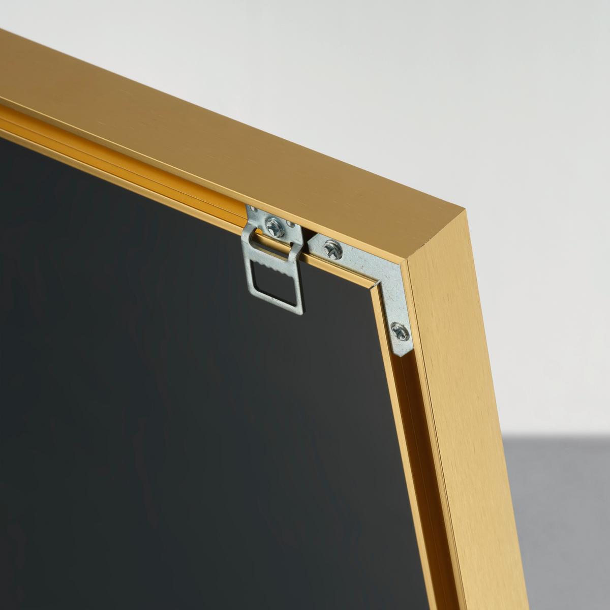 Standspiegel Kevin Goldfarben - Goldfarben, Modern, Glas/Metall (30/150/2,5cm) - Mömax