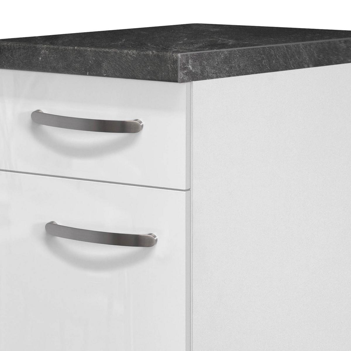 Kuhinjska Spodnja Omarica Alba, Bela, Š. 30 Cm - barve nerjavečega jekla/bela, Moderno, kovina/leseni material (30/86/60cm) - FlexWell