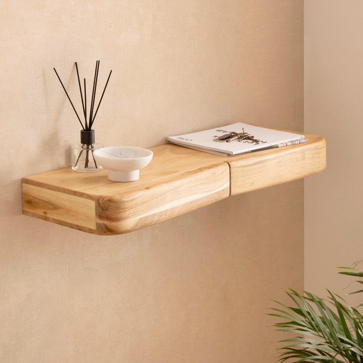 Wandboard Wl7.387 - Akaziefarben, Design, Holz (80/8/20cm) - Livetastic