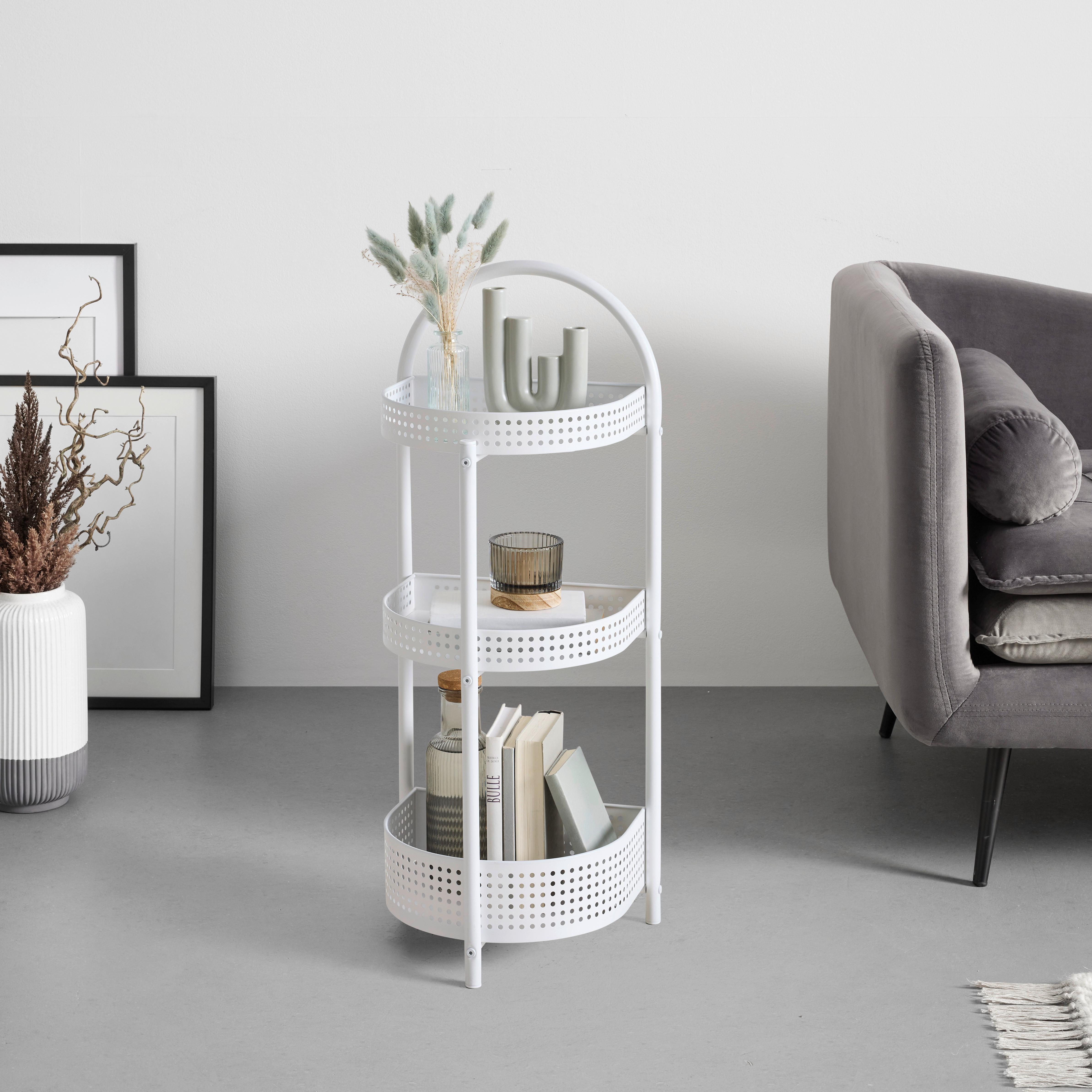HYLLA ANCONA -EXKLUSIV- -SB- - vit, Modern, metall (34/84.5/28cm) - Mömax