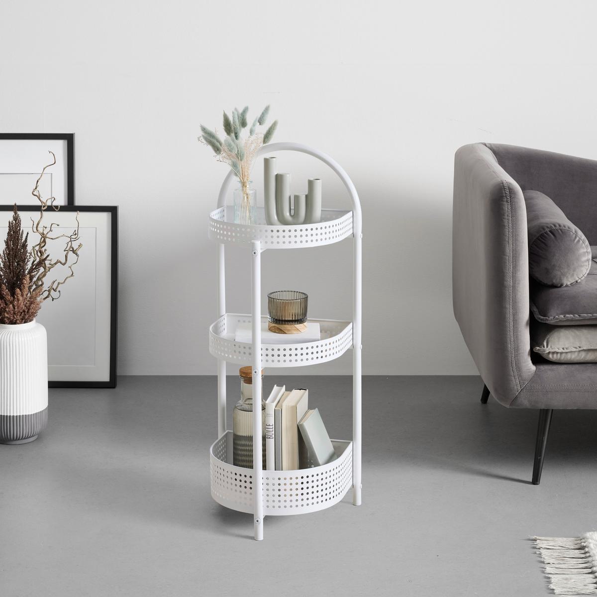 Regal Ancona Weiss Matt - Weiss, Modern, Metall (34/84.5/28cm) - Mömax