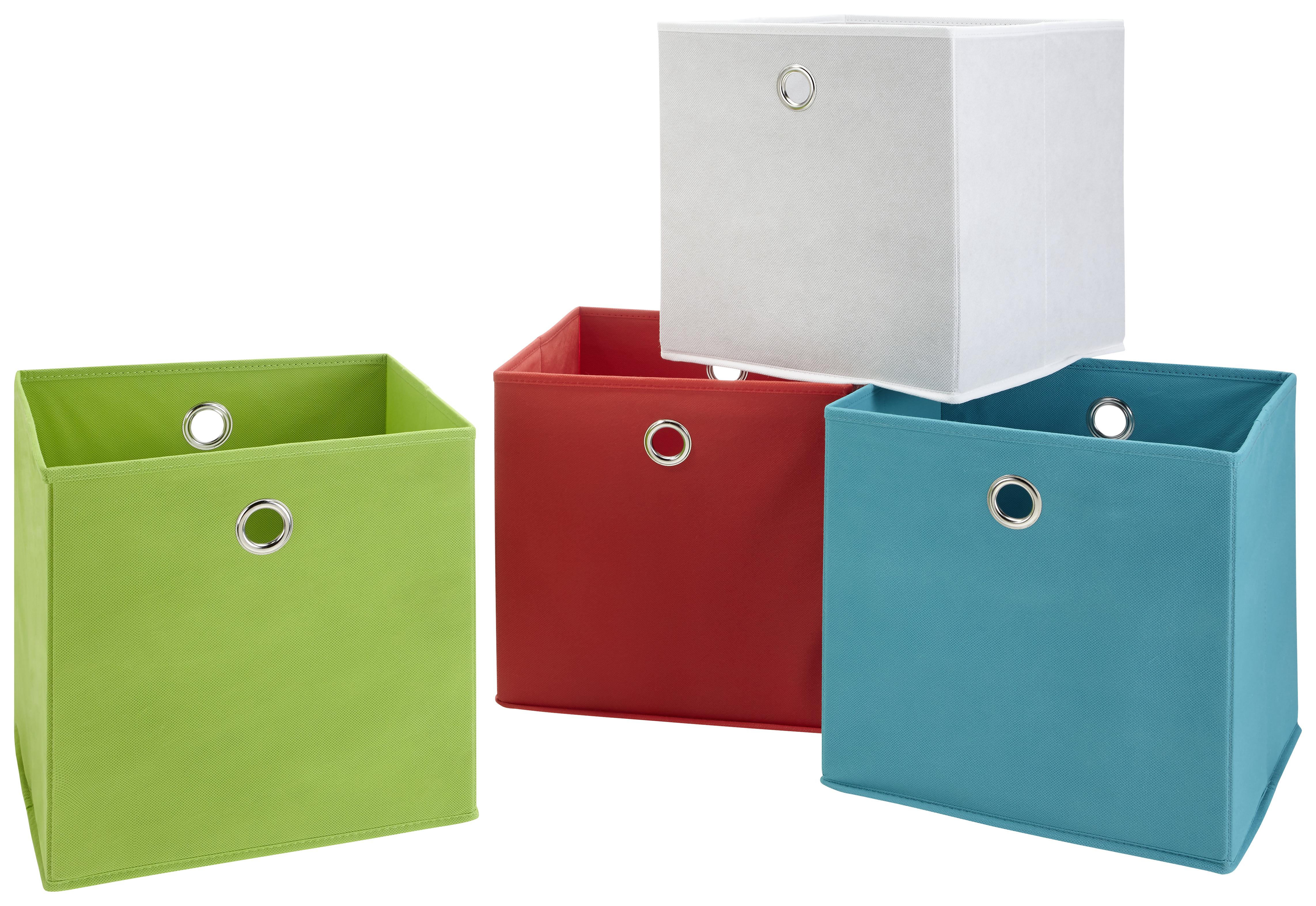 Faltbox Fibi in Weiß - Weiß, MODERN, Karton/Textil (30/30/30cm) - Modern Living