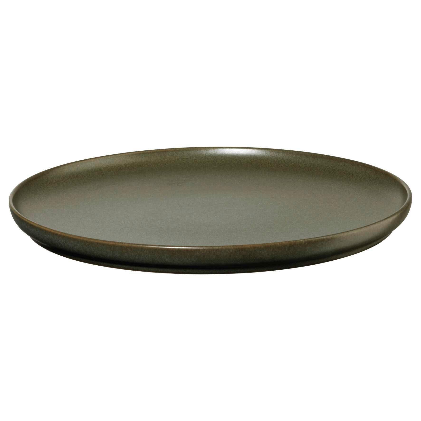 TALERZ OBIADOWY 19160192 - ciemnozielony, Design, ceramika (26,5/1,5cm) - ASA