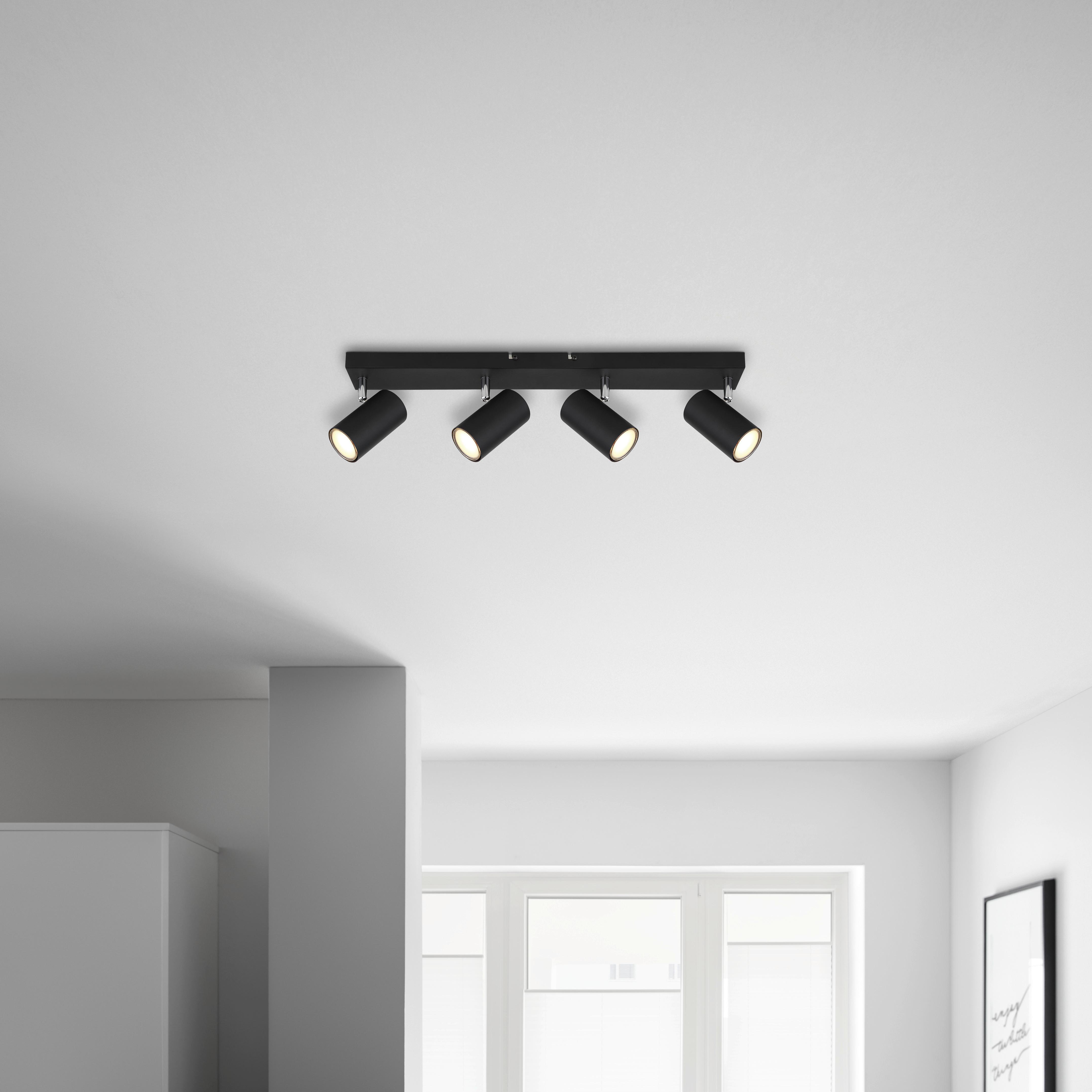 Spotlámpa Witmo - fekete, Modern, fém (56/6/12cm) - Mömax
