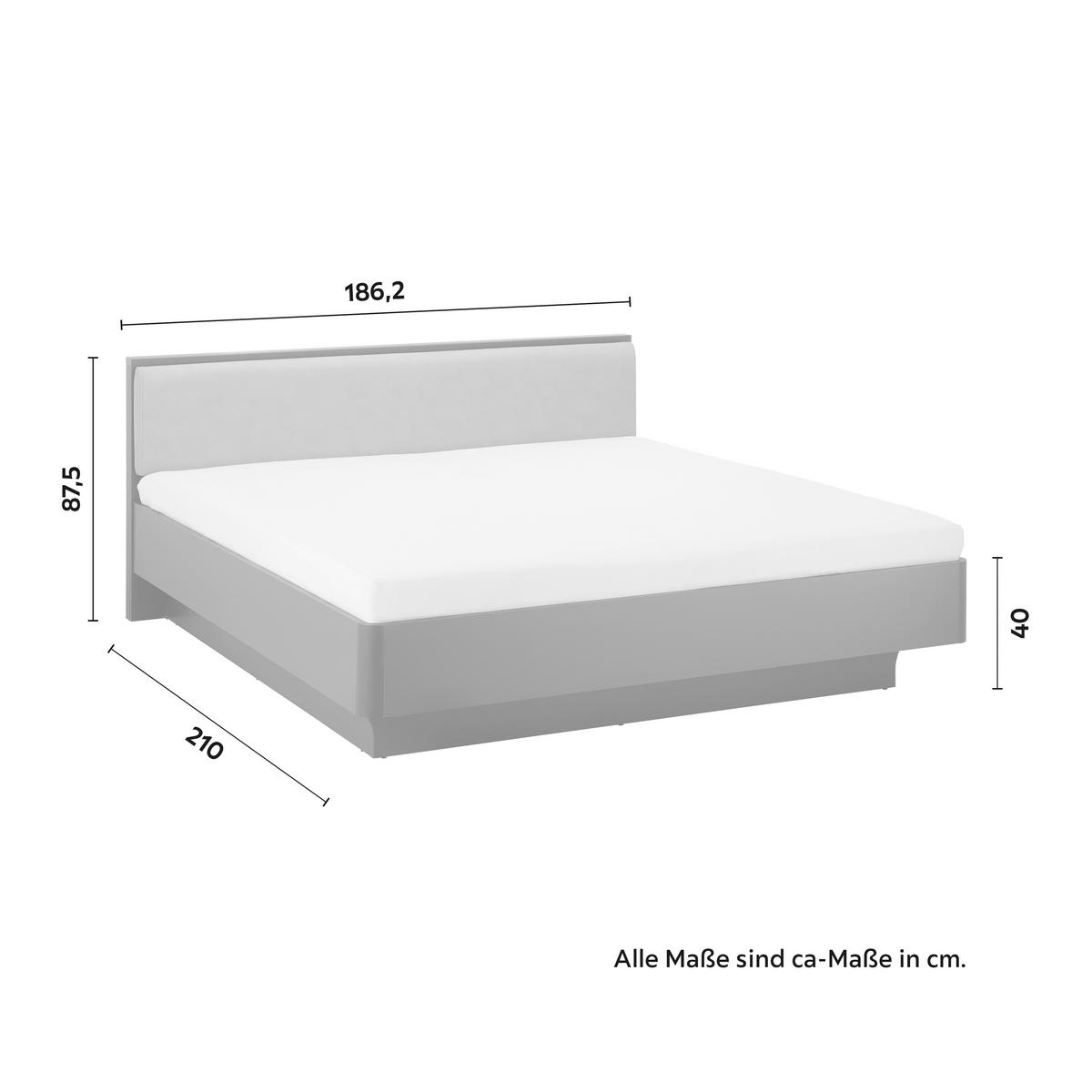 Ágykeret Kárpitozott Fejvéggel Mariello - cappuccino/antracit, Modern, textil/fa (180/200cm) - Bessagi Home