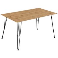 Jedilna Miza Tacona, Barva Hrasta Artisan, 140x80 - antracit/hrast artisan, Konvencionalno, kovina/leseni material (140/80/75cm) - Modern Living