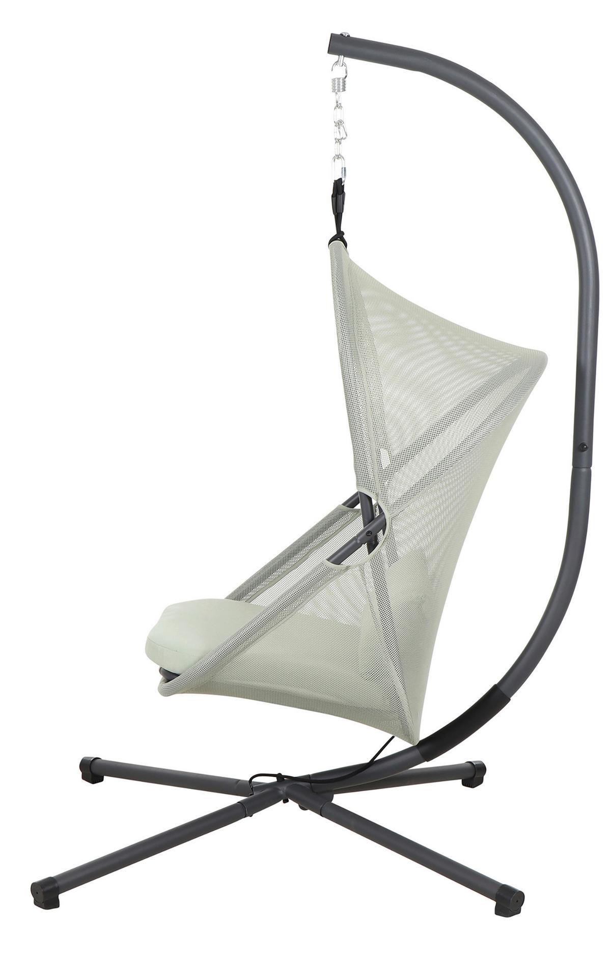 HÄNGESESSEL N85545 - Anthrazit/Grün, KONVENTIONELL, Kunststoff/Textil (123/192/102cm) - Siena Garden