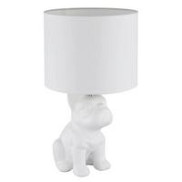 Stolna Svjetiljka Dogo - bijela, Trend, tekstil (23,3/22/40cm) - Globo