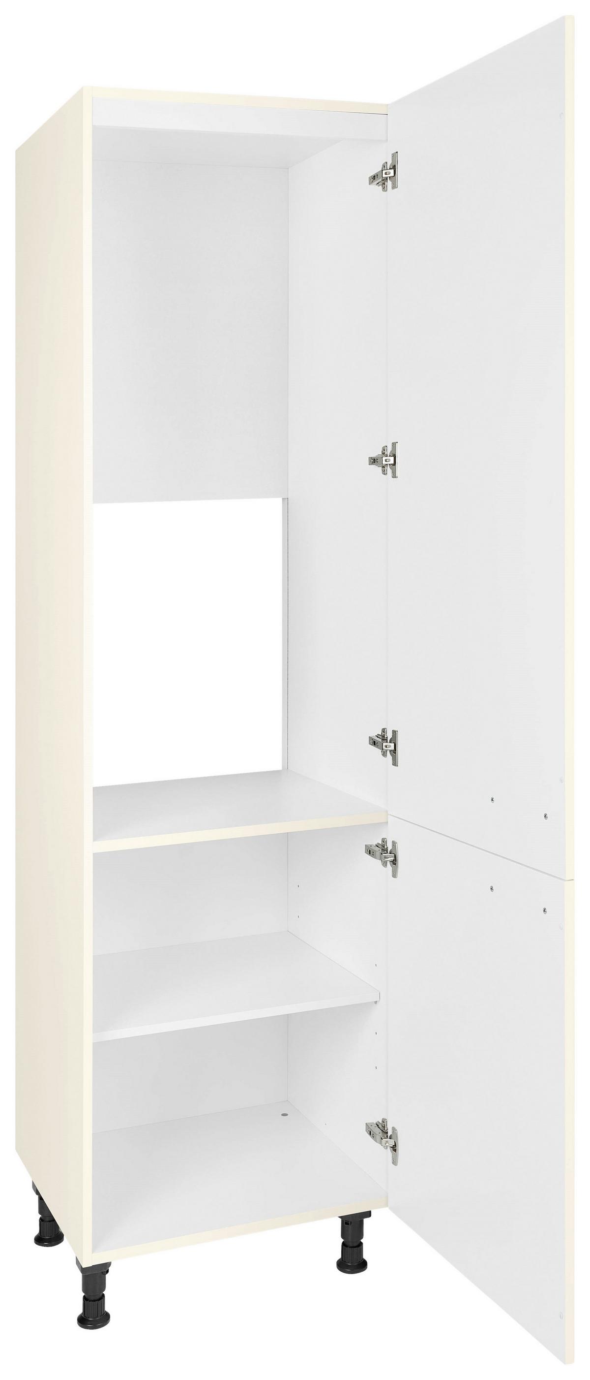 Geräteumbauschrank Touch Magnolie - Edelstahlfarben/Magnolie, MODERN, Holzwerkstoff/Metall (60/216,6/58cm) - Nobilia
