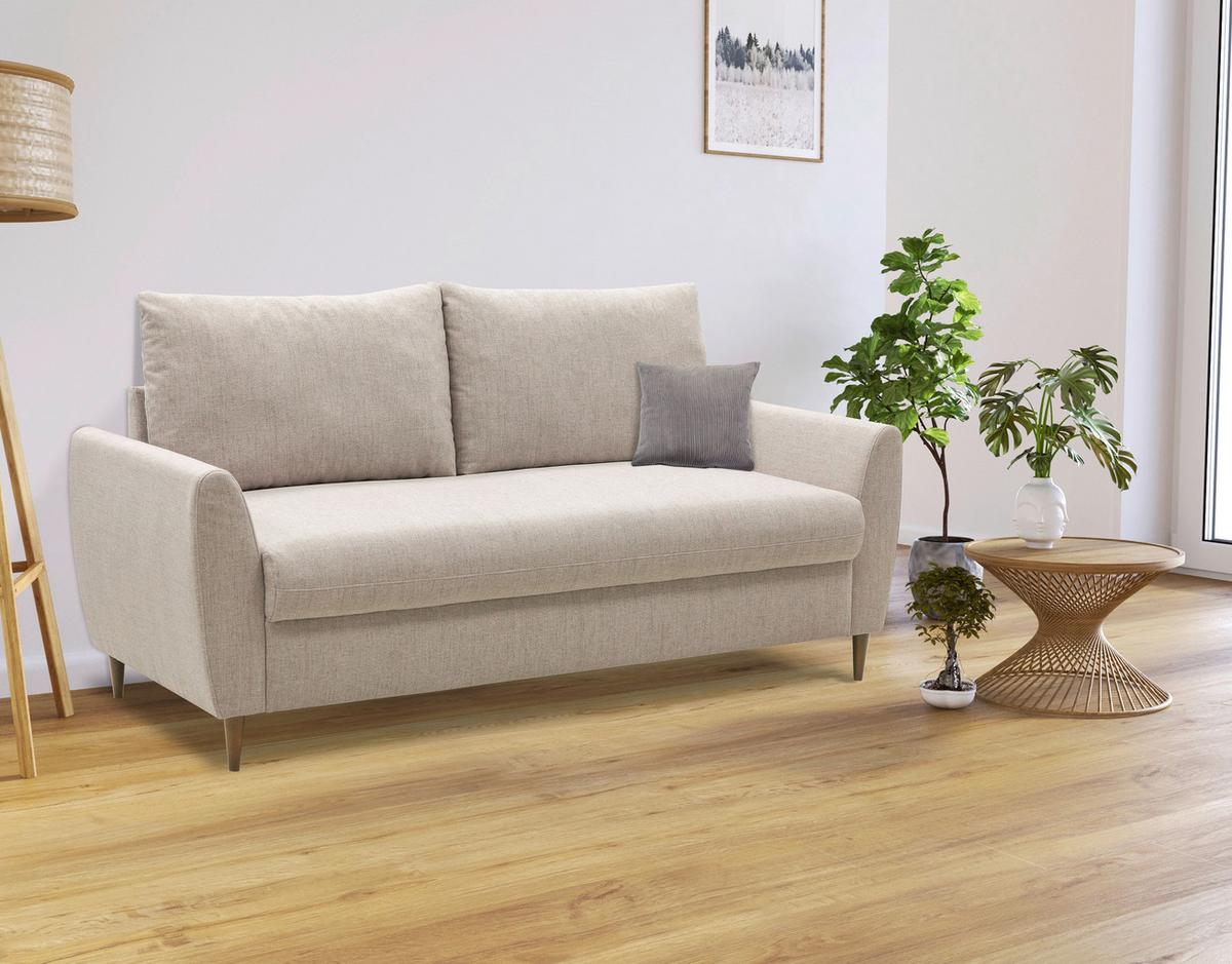 Trosjed Lino - boje oraha/bež, Konvencionalno, drvni materijal/drvo (180/92/78cm)