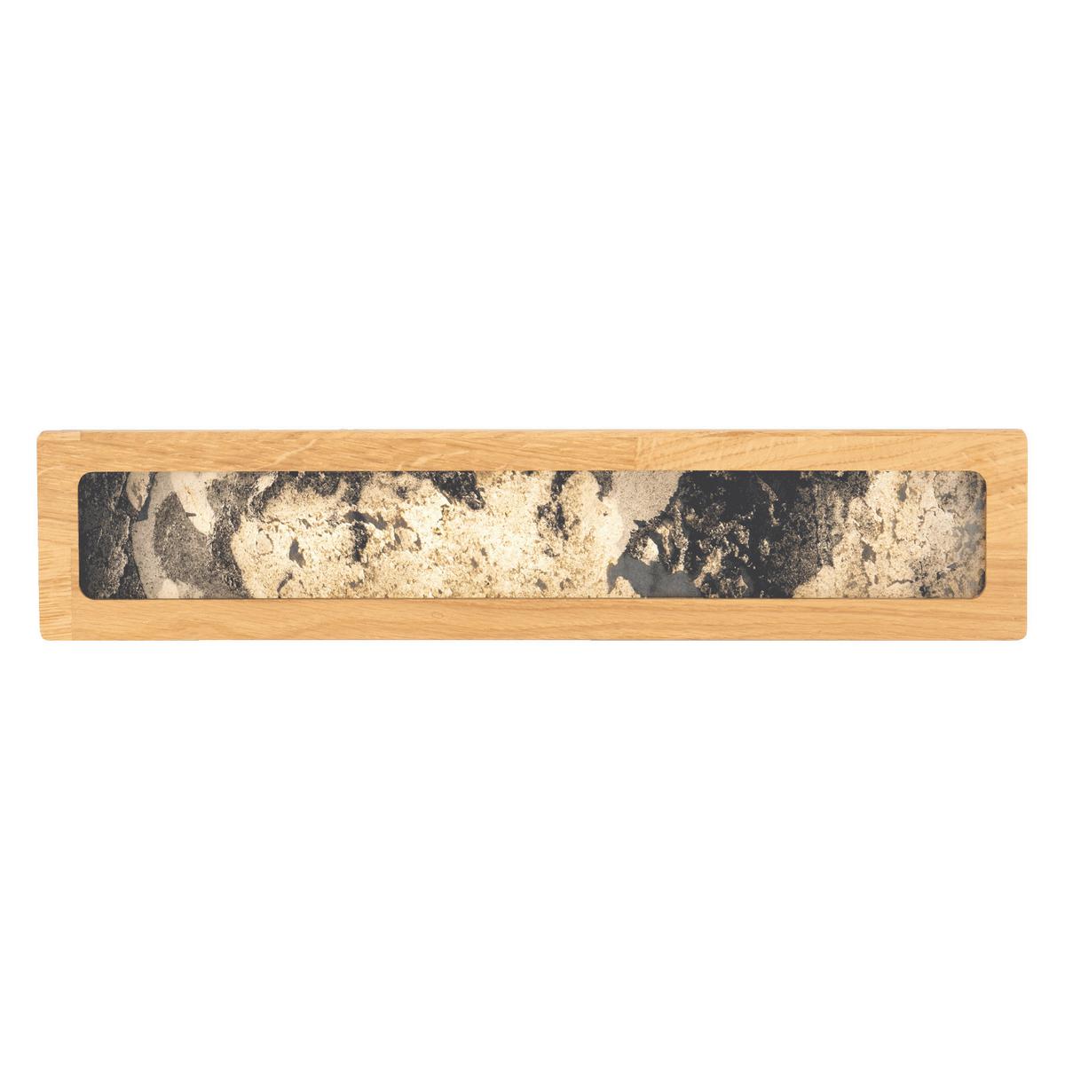 KINKIET LED 143261 SCHLIERSEE L *WW* - kolor dębowy/antracytowy, Natur, kamień/drewno (38/6/8cm) - Waldwelt