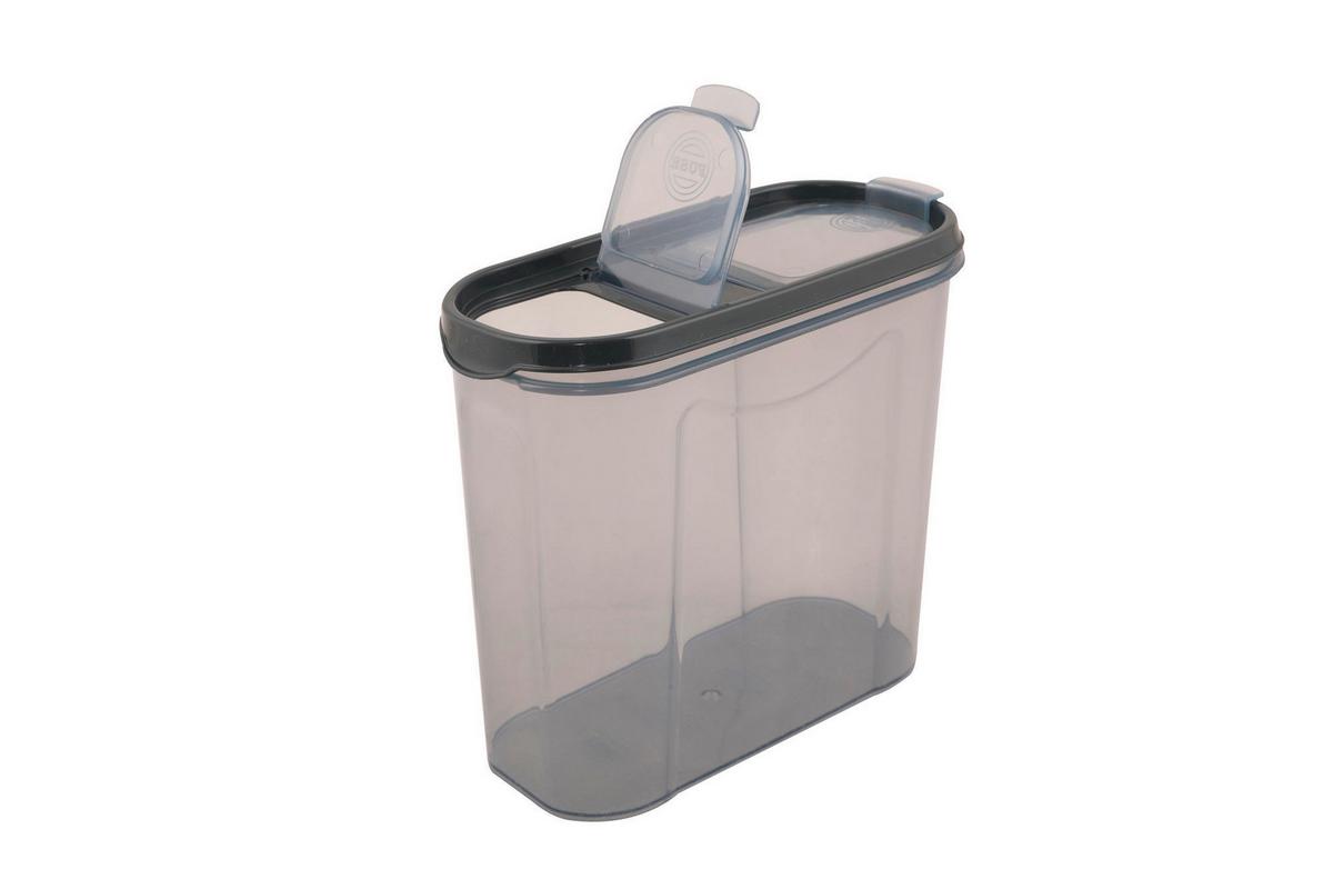 ZESTAW POJEMNIKÓW KUCHENNYCH DSY28 - antracytowy, Basics, tworzywo sztuczne (19/24/9cm)