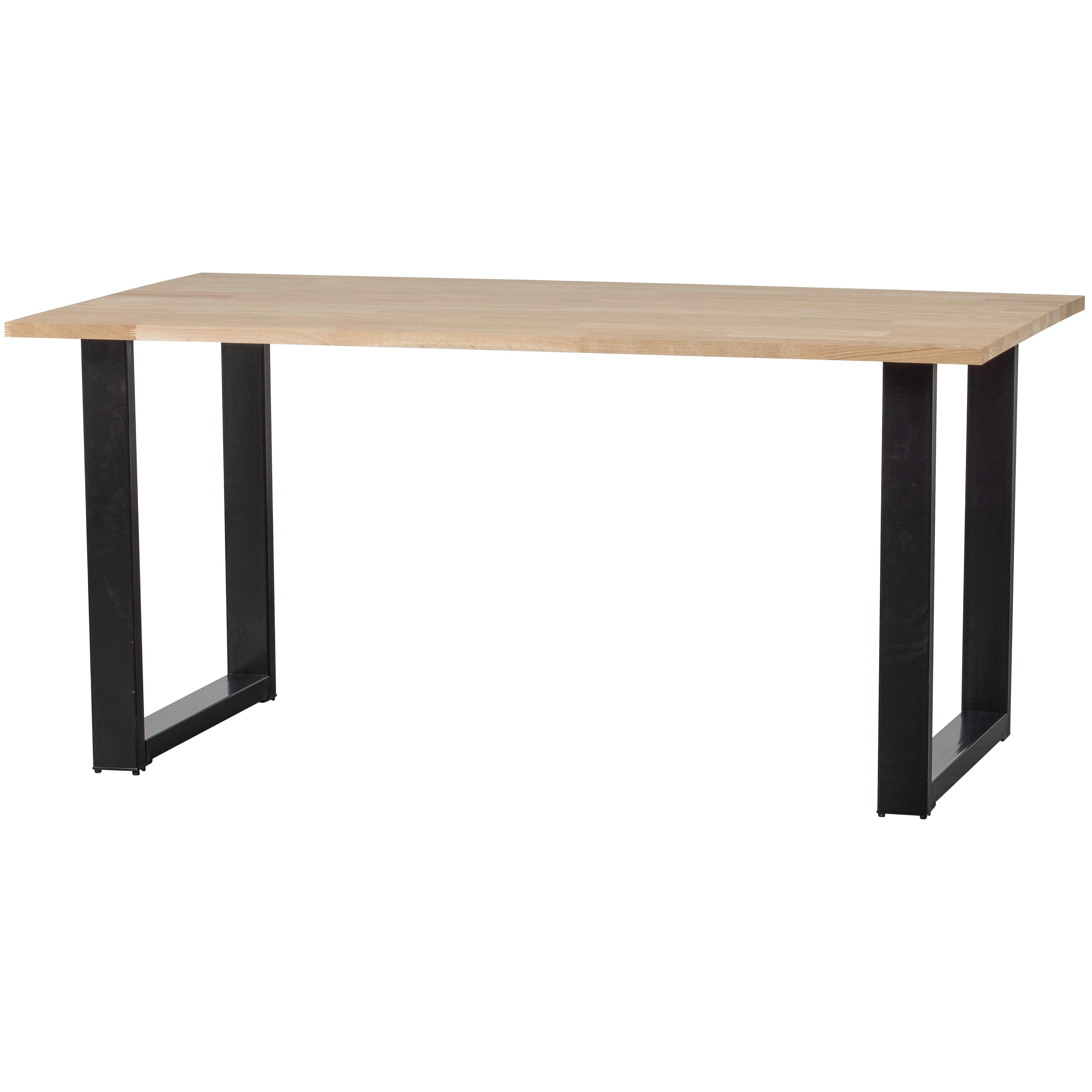 Esstisch Tablo Naturfarben/Schwarz L: 180cm - Schwarz/Naturfarben, MODERN, Holz/Metall (180/90/75cm) - Livetastic