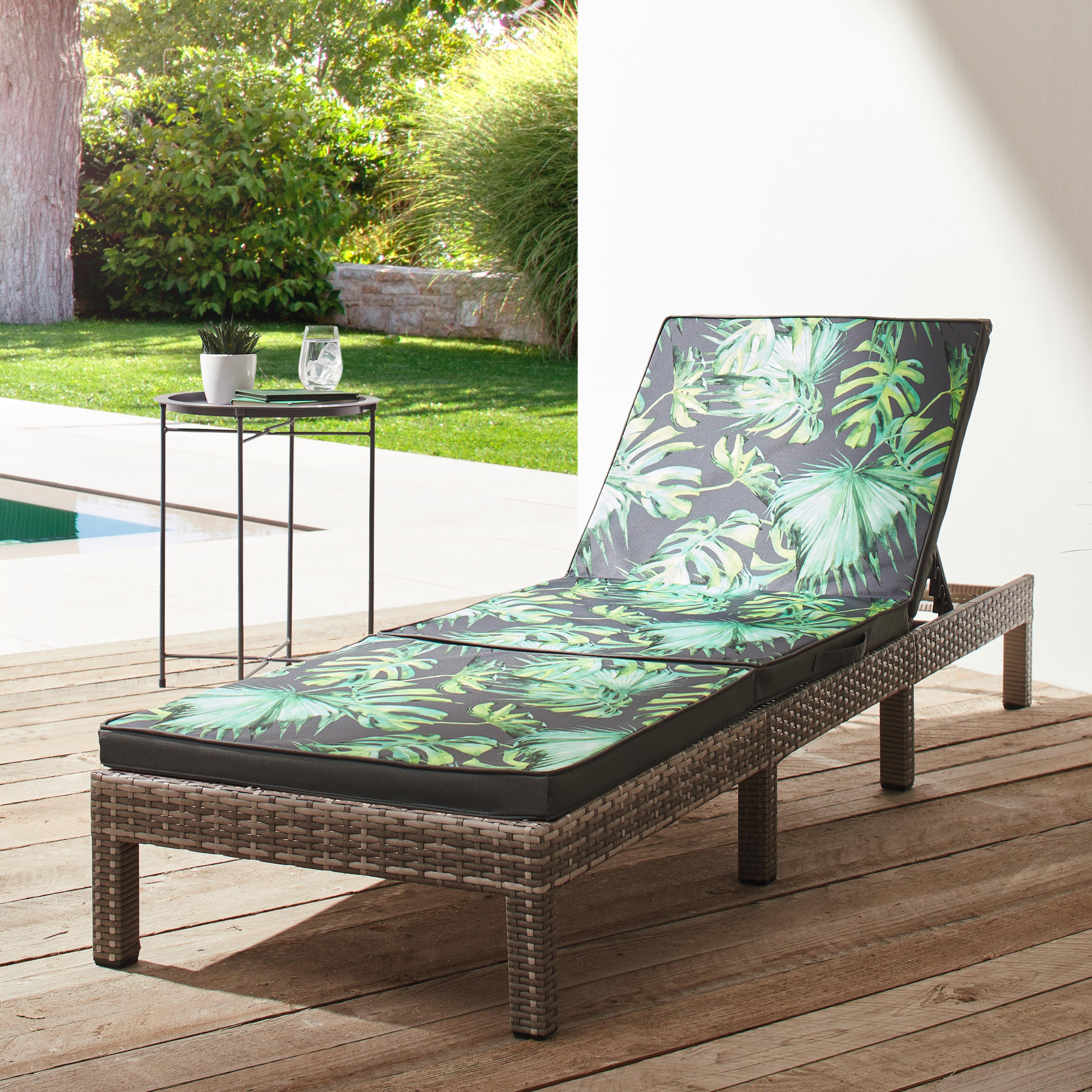 Liegenauflage Polly ca. 174x58x4 cm - Grün, MODERN, Textil (174/58/4cm) - Bessagi Garden