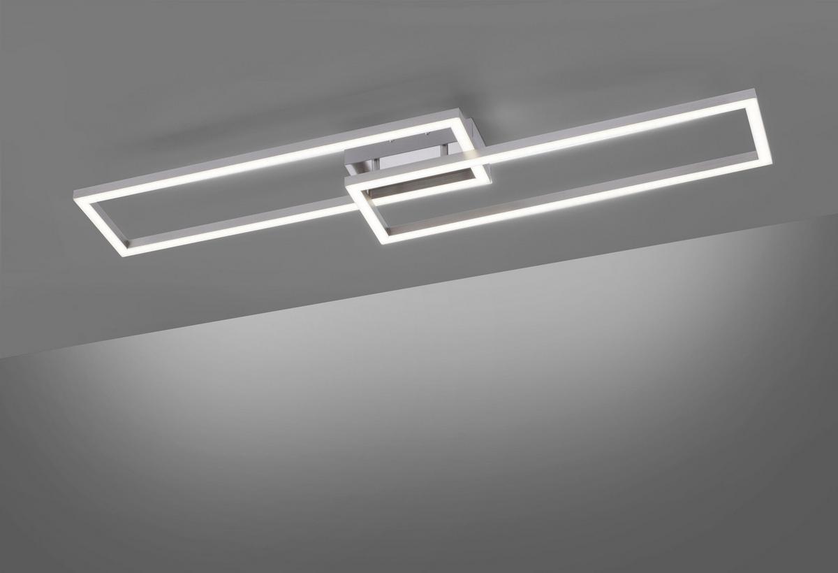 LED-Deckenleuchte Lolasmart max. 18 Watt - Silberfarben, Kunststoff/Metall (110/25/7cm)