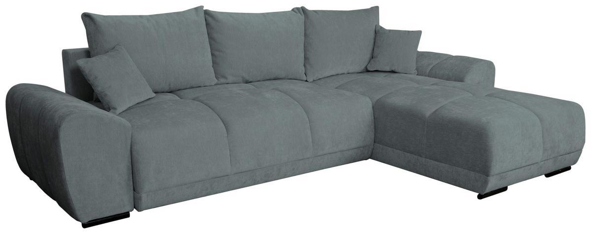 Kutna Garnitura Bonn - siva/crna, Moderno, tekstil/plastika (296/182cm)