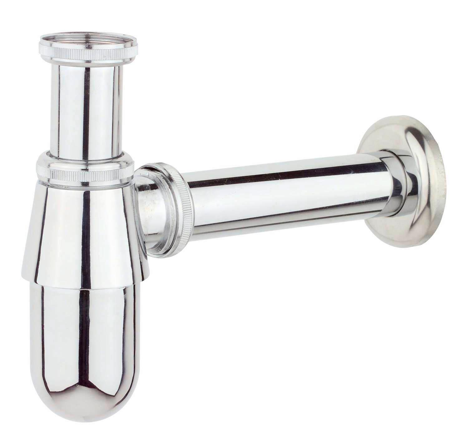 Siphon in Chromfarben - Chromfarben, Kunststoff/Metall (6,5/18,5/26cm) - Schütte