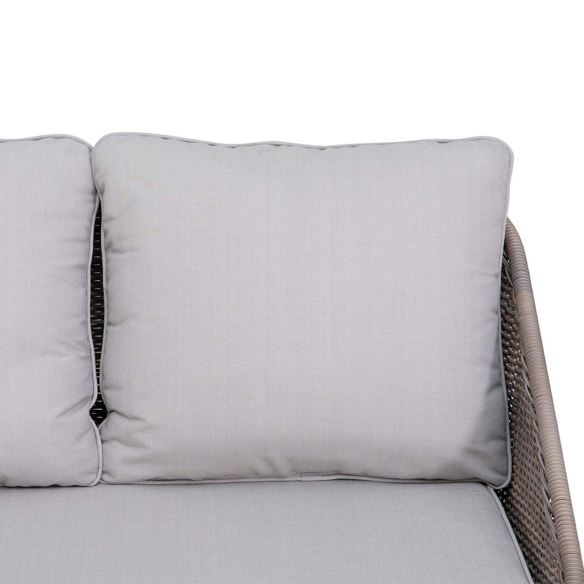 Doppelliege Tagesbett Porto Grau/Naturfarben - Naturfarben/Grau, Basics, Holz/Kunststoff (142/82/128cm) - Modante