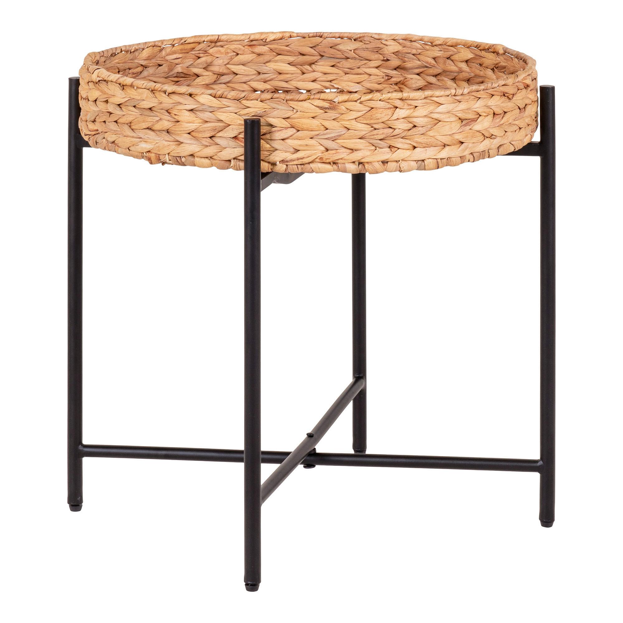 Beistelltisch Naro Side Table Braun/Schwarz - Schwarz/Braun, Design, Naturmaterialien/Metall (50/48.5/50cm)