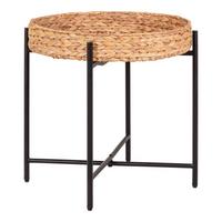 Beistelltisch Naro Side Table Braun/Schwarz - Schwarz/Braun, Design, Naturmaterialien/Metall (50/48.5/50cm)