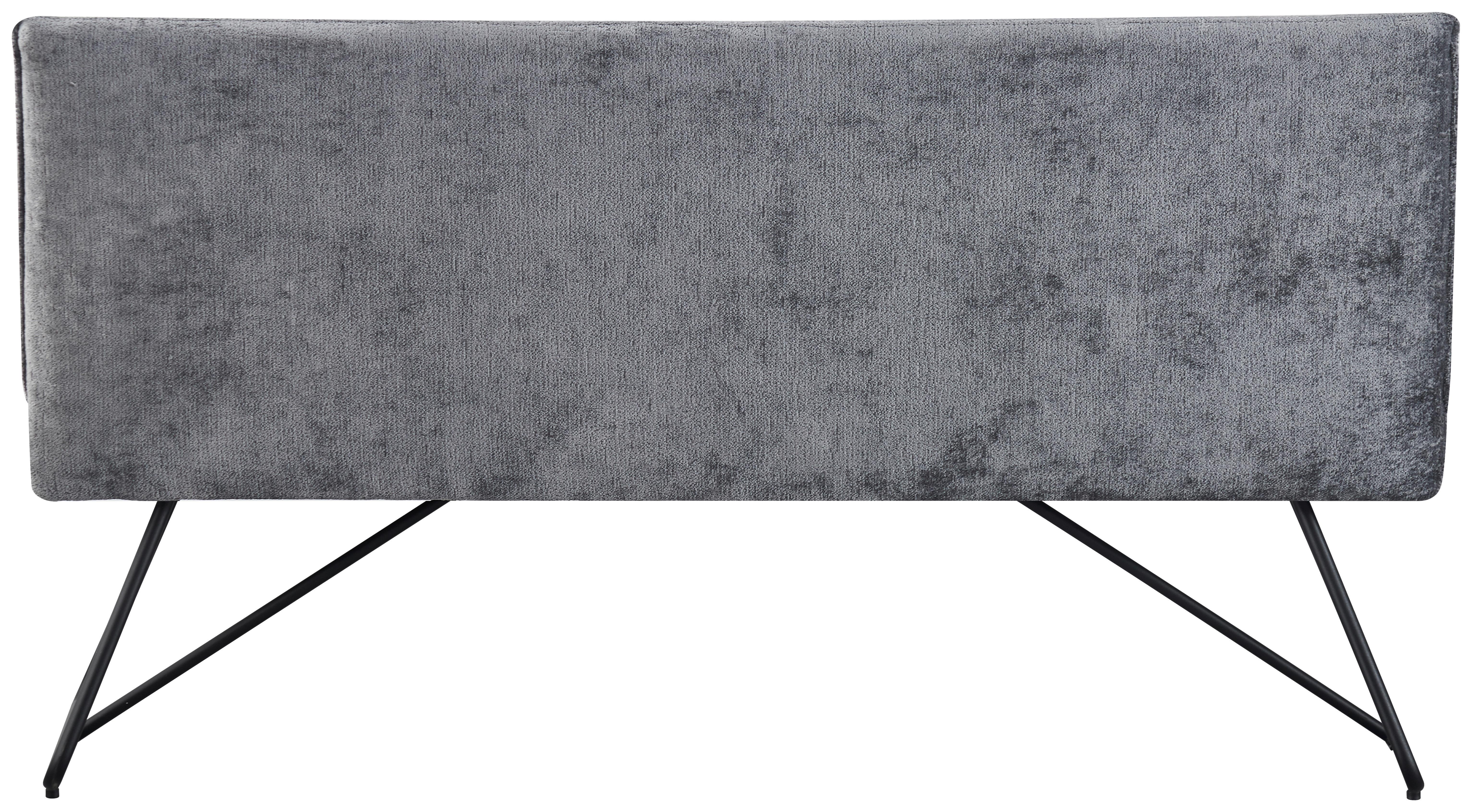 Ülőpad Cora 2 - fekete/sötétszürke, Modern, textil/fém (160/90/65cm) - Mömax