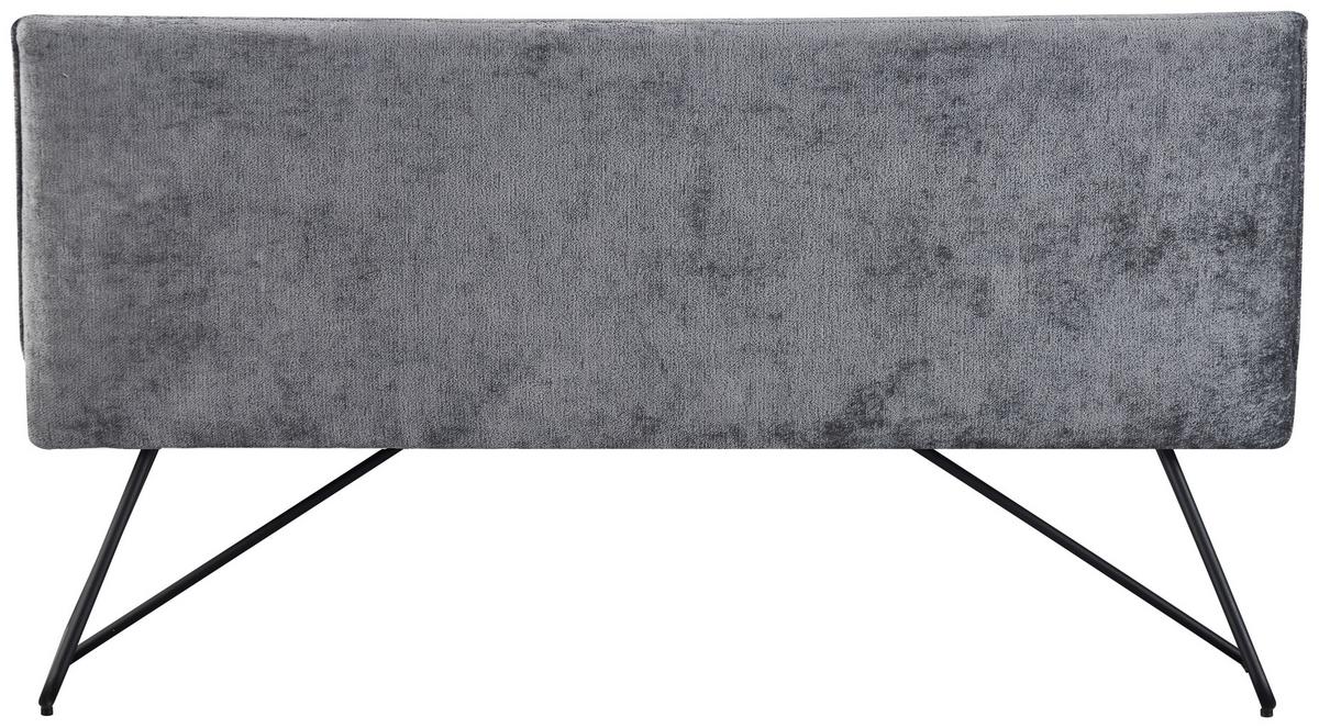 Ülőpad Cora 2 - fekete/sötétszürke, Modern, textil/fém (160/90/65cm) - Mömax