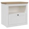 SÄNGBORD KORSIKA -EXKLUSIV- - svart/ekfärgad, Romantik / Lanthus, metall/trämaterial (58/56,1/38cm) - Mömax