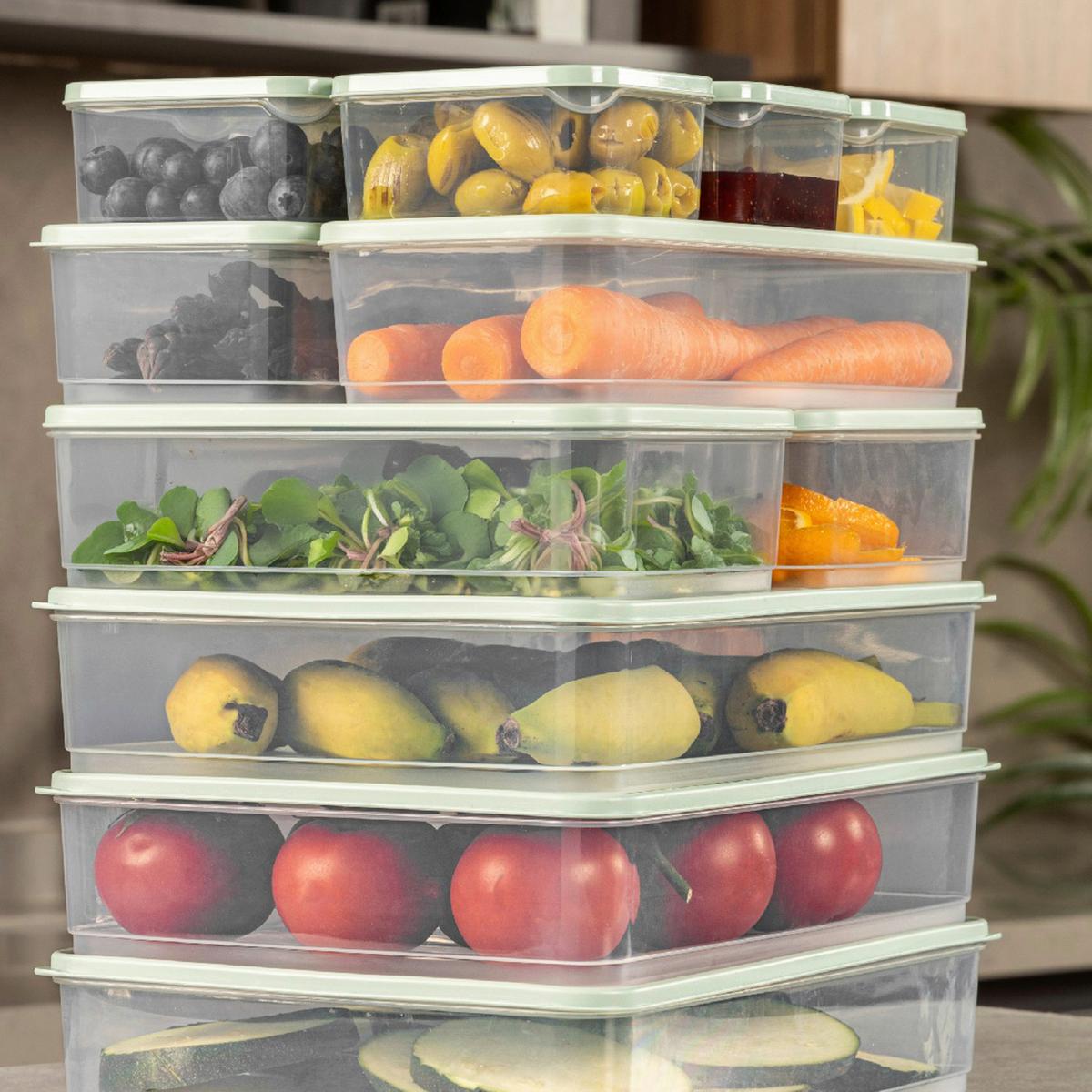 ZESTAW POJEMNIKÓW KUCHENNYCH YBLLA13LU - MINT - Basics (11/7/30cm)