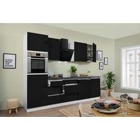 Küchenblock  Premium Weiß B: ca. 280 cm - Schwarz/Braun, MODERN, Holzwerkstoff (280cm) - Respekta