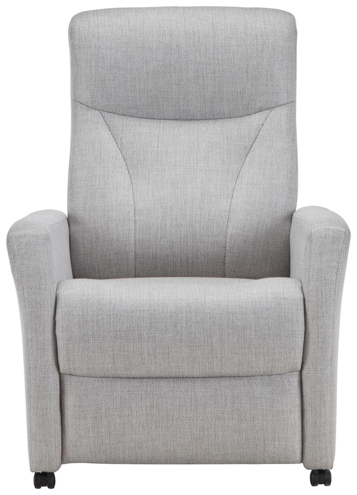 Relaxsessel Times in Grau - Hellgrau/Grau, Modern, Textil (80/117/83cm) - Premium Living